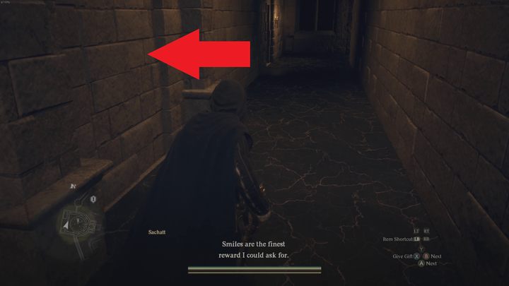 Upon arriving to the hall, you'll watch a short cut-scene featuring false Arisen walking down the corridor - Dragons Dogma 2: How to complete the masquerade task? - Quests - Dragons Dogma 2 Guide