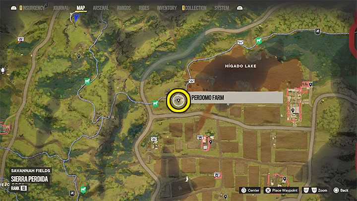 Reach the Pedromo Farm marked in the screenshot above located next to Savannah Fields in the Sierra Perdida sub-region - Far Cry 6: The Seeds of Love - walkthrough - El Este - Far Cry 6 Guide
