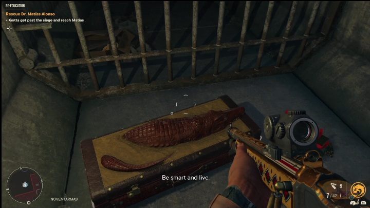 You'll find the crate with this weapon in the sewers you can access without any keys - Far Cry 6: Sniper rifles, Unique weapons - list - Unique weapons - Far Cry 6 Guide
