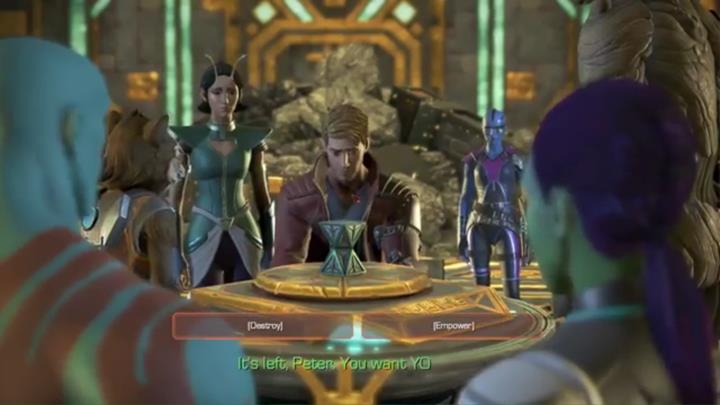 The last important choice occurs at the end of Chapter 6 when you have to decide whether to destroy the artifact or fill it with power so that it could bring others back to life - Important choices | Episode 3 - More Than a Feeling - Episode 3 - More Than a Feeling - Marvels Guardians of the Galaxy: The Telltale Series Game Guide