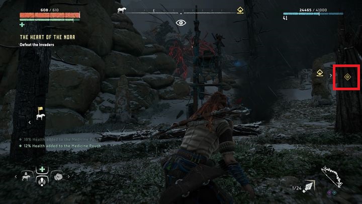 Finish the fight and follow the road - Horizon Zero Dawn: The Heart of the Nora walkthrough, tips - Main Missions | Walkthrough - Horizon Zero Dawn Guide, Walkthrough