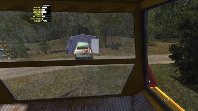 Next, disconnect the towing hook, return to the tractor and turn it over to place the fork in front of Rusckos rear window - Ruscko car | Playable vehicles in My Summer Car - Playable vehicles - My Summer Car Guide