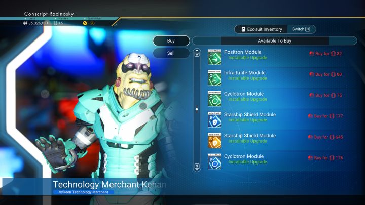 Different space stations offer different prices for the same blueprints - No Mans Sky 2022: Ship - Upgrades - No Mans Sky Game Guide