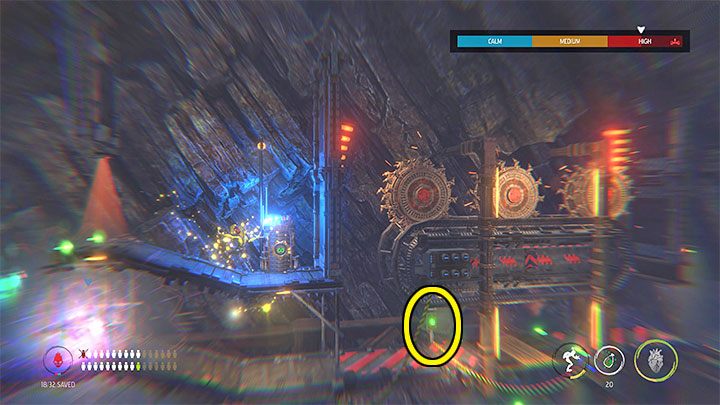 Deliberately set off the alarm approaching the upper scanner and use the Possession on Slig - Oddworld Soulstorm: Descending to the Bone Processing, Necrum - walkthrough - 10: Necrum - Oddworld Soulstorm Guide