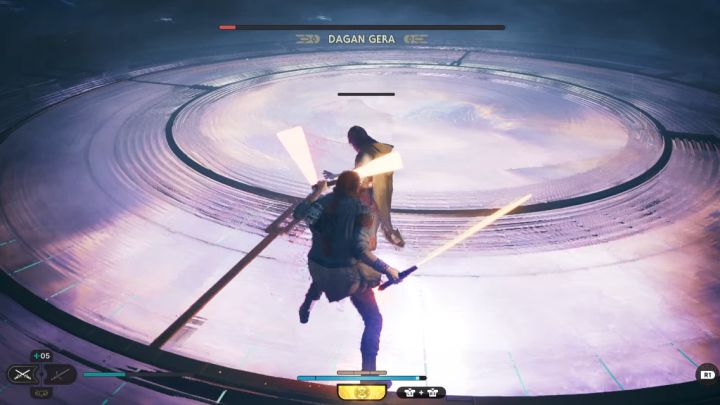 For the duration of the fight, the most basic strategy is to, focus on parrying to deplete the boss's stamina - Jedi Survivor: How to defeat Dagan Gera (Observation Deck)? - Bosses - Star Wars Jedi Survivor guide
