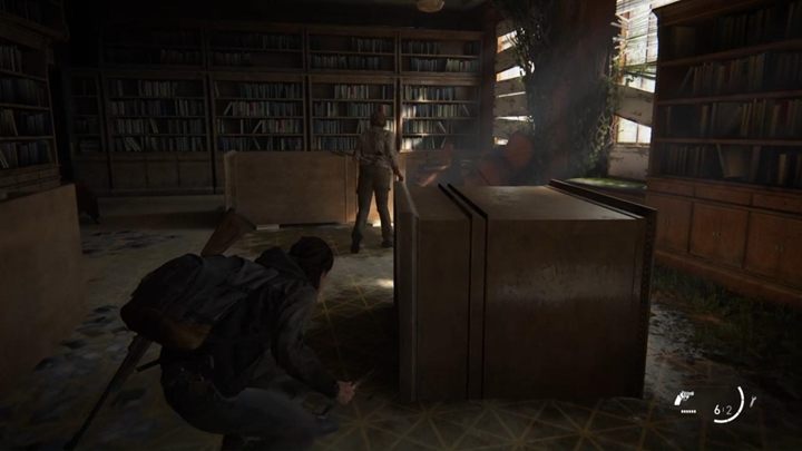 Go to the window and open it with Dinas help - you will encounter a clicker - The Last of Us 2: Downtown, Seattle Day 1, Ellie walkthrough - Seattle Day 1 - Ellie - The Last of Us 2 Guide